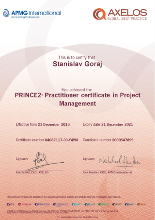 PRINCE2 Practitioner